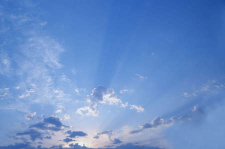  sky with sun coming through the cloud