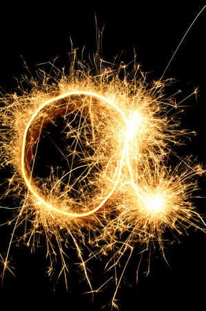 Sparkler letter of English alphabetの写真素材