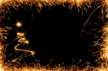 sparklers chistmas treeの写真素材