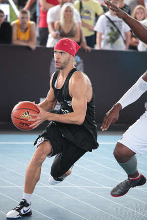 MOSCOW, RUSSIA - JULY 28  Match  Open Run Elite , Netherlands vs DTI, Russia during International Street Basketball Cup  Moscow Open  in Moscow, Russia at July 28, 2012のeditorial素材