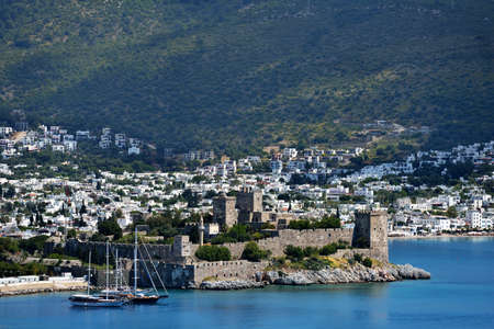 View to Bodrum castle, Turkey  Built in XV century, now the castle housed the Museum of Underground Archeologyのeditorial素材