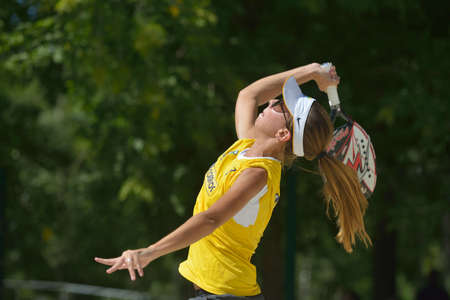 Moscow, Russia - July 20, 2014  Lorena Melo of Brazil in the final match against Italy during ITF...