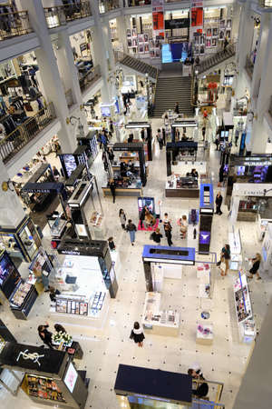St. Petersburg, Russia - May 20, 2016: Interior of the department store DLT during Summer. Style. Festival. Healthy lifestyle and sport aesthetics are the central topics of the event this yearのeditorial素材