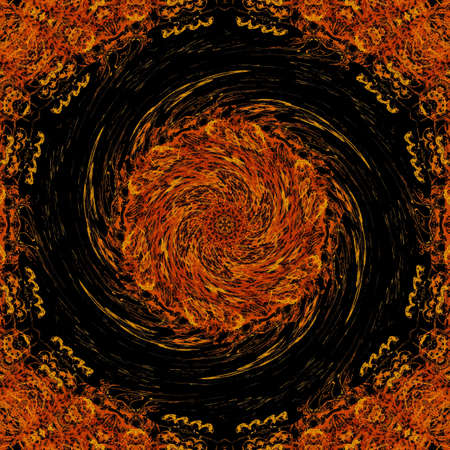 Digitally rendered symmetrical abstract art.