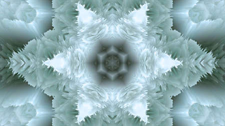 Digitally rendered symmetrical abstract art.