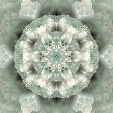 Digitally rendered symmetrical abstract art.の写真素材