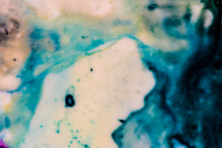 Handmade modern abstract painting. Made with alcohol inks, by using watercolor techniques and rubbing alcohol. Useable as a background or texture.の写真素材