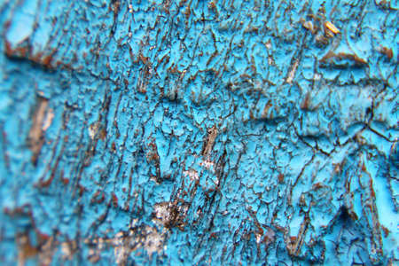 Old blue colored wood textureの写真素材