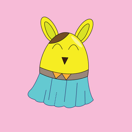 cute bunny icon designのイラスト素材