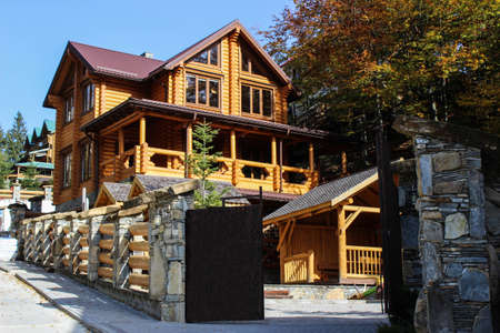 New wooden house constructionのeditorial素材