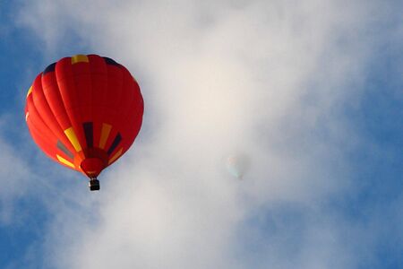 Red Hot Air Balloonの写真素材