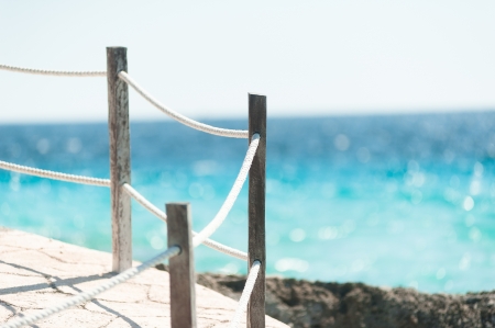 Tourist trail on Isla Mujeres in Cancun, Mexico