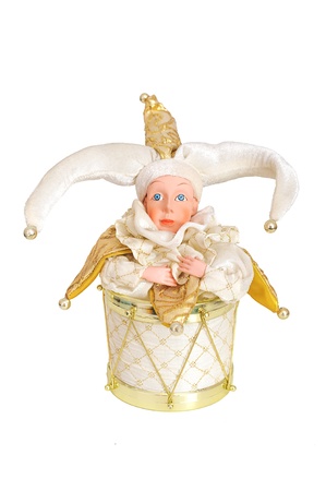 Court Jester on white isolated backgroundの写真素材