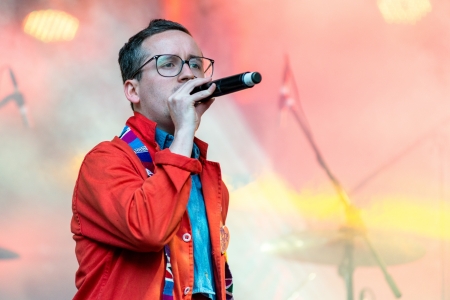 MOSCOW, RUSSIA - 1 JUNE: Alexis Taylor (Hot Chip) playing on Moscow Ahmad Tea Music Festival....