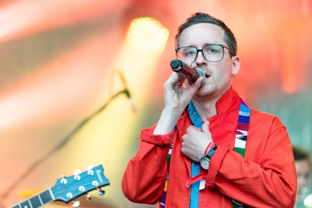 MOSCOW, RUSSIA - 1 JUNE: Alexis Taylor (Hot Chip) playing on Moscow Ahmad Tea Music Festival....