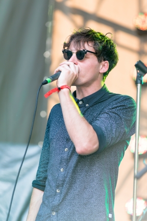 MOSCOW, RUSSIA - 1 JUNE: Tom Burke (Citizens! band) playing on Moscow Ahmad Tea Music Festival. Moscow, 1 June, 2013のeditorial素材