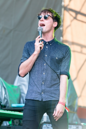 MOSCOW, RUSSIA - 1 JUNE: Tom Burke (Citizens! band) playing on Moscow Ahmad Tea Music Festival. Moscow, 1 June, 2013のeditorial素材