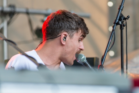 MOSCOW, RUSSIA - 1 JUNE: Mike Evans (Citizens! band) playing on Moscow Ahmad Tea Music Festival. Moscow, 1 June, 2013のeditorial素材