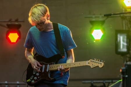MOSCOW, RUSSIA - 1 JUNE: Gwil Sainsbury (Alt-J) playing on Moscow Ahmad Tea Music Festival. Moscow, 1 June, 2013のeditorial素材