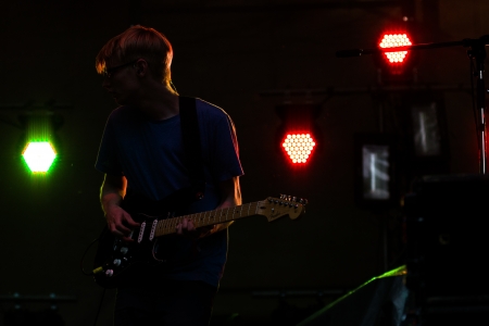 MOSCOW, RUSSIA - 1 JUNE: Gwil Sainsbury (Alt-J) playing on Moscow Ahmad Tea Music Festival. Moscow, 1 June, 2013のeditorial素材