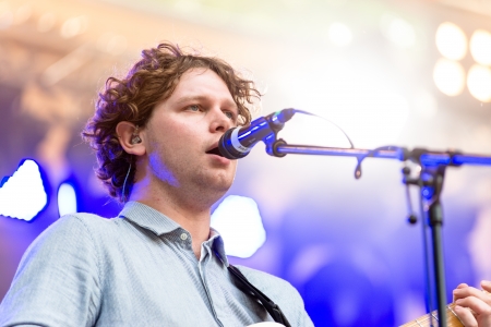 MOSCOW, RUSSIA - 1 JUNE: Joe Newman (Alt-J) playing on Moscow Ahmad Tea Music Festival. Moscow, 1 June, 2013のeditorial素材