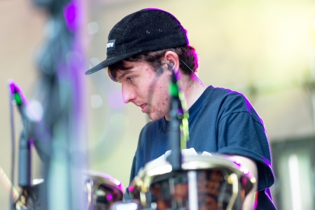 MOSCOW, RUSSIA - 1 JUNE: Thom Green (Alt-J) playing on Moscow Ahmad Tea Music Festival. Moscow, 1 June, 2013のeditorial素材