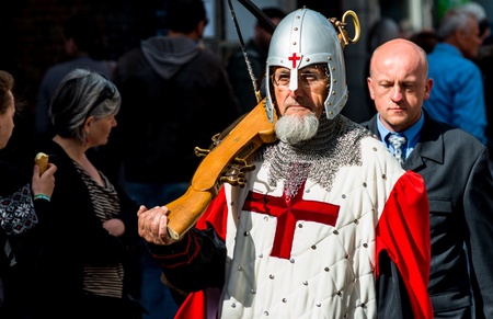 BRUGGE, BELGIUM - 9 MAY 2013: Procession of the Holy Blood in Bruges. 9 of May, 2013のeditorial素材