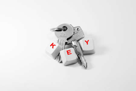 Tree letter arround the keys. They have the smae name.の写真素材