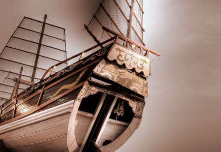 It is a old chinese style boat.の写真素材