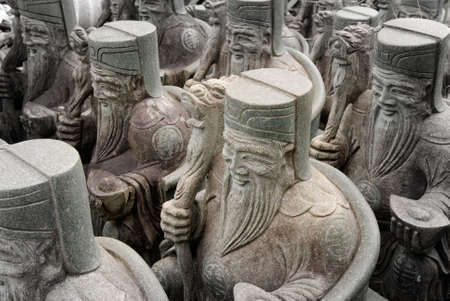 It is a group of chinese stone god.の写真素材