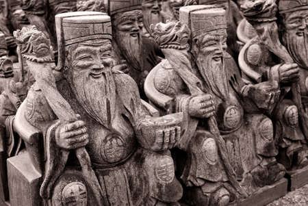 It is a group of chinese stone god.の写真素材