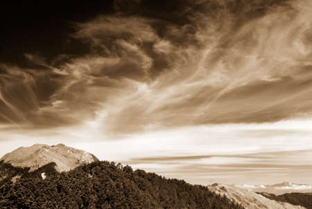 It is a beautiful blue sky and white cloud.の写真素材