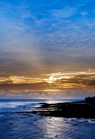 It is beautiful sunset in the ocean.の写真素材