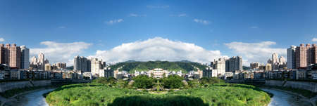 Here is the panoramic city scene of day in Taiwan.