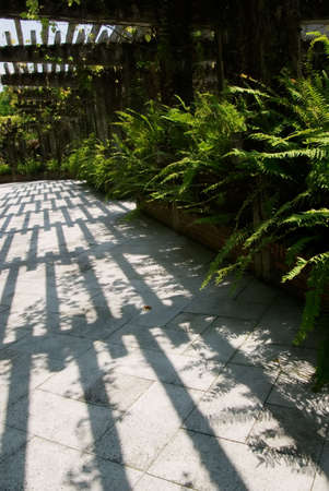 It is a corridor with beautiful shadows.