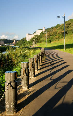 It is a beautiful cityscape of riverbank.