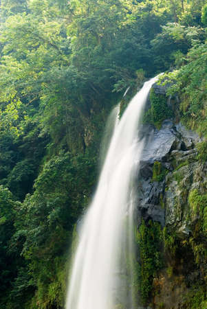 It is a beautiful waterfall from the river.の写真素材