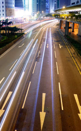 Car motion blurred line light in night.