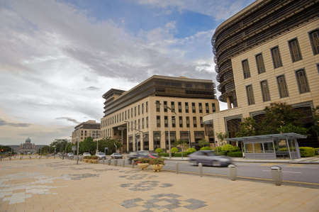 Square in front of government financial offices in Putrajaya, Malaysia, Asia.の写真素材