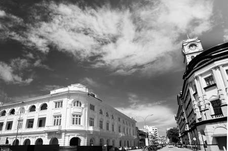Cityscape with dramatic clouds in Penang, Malaysia, Asia.の写真素材