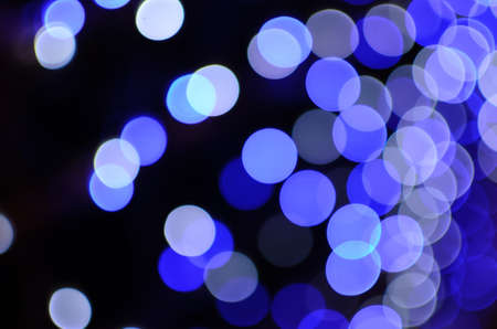 bokeh background on black backgroundの写真素材