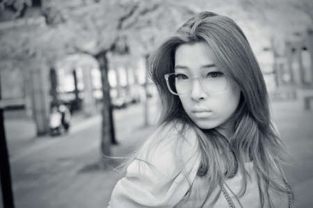 Asian glamour lady, Infrared Photography.の写真素材