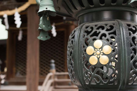 Japanese style lantern at Osaka Tenmangu, Osaka, Japan, Asia.