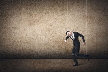 Marionette concept, asian business man.の写真素材