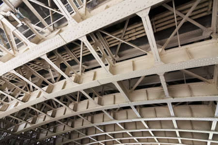 Metallic architecture of ceiling in outside.の写真素材