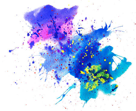 Abstract watercolor brush with good paper texture.の写真素材