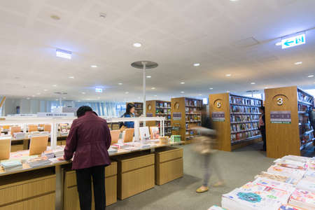 KAOHSIUNG - TAIWAN 19th DEC 2014 : New opening modern library in Kaohsiung, Taiwan, Asia on 19th...