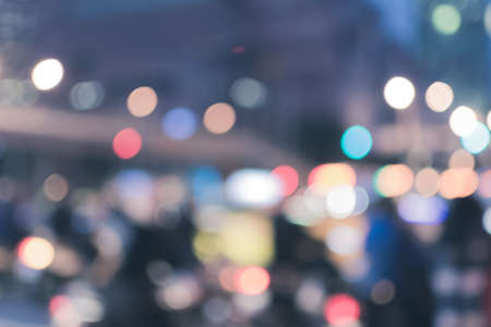 Abstract urban background with blurred buildings and street, shallow depth of focus.の写真素材