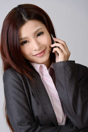Attractive young business lady of China, closeup portrait.の写真素材