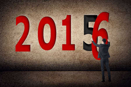 2016, new year concept in sign and text.